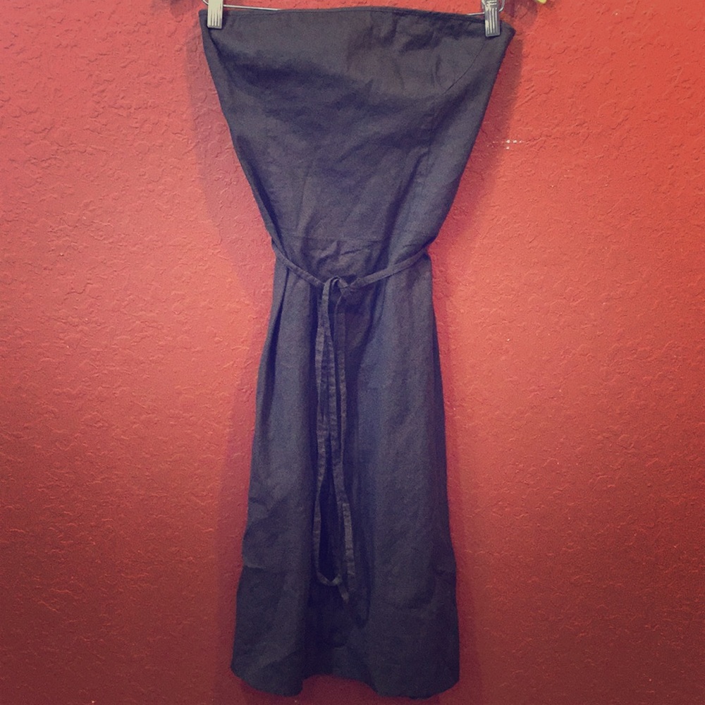 Theory Strapless Brown Dress